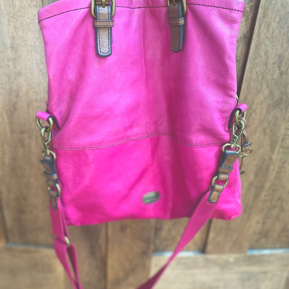 Pink Fossil leather purse